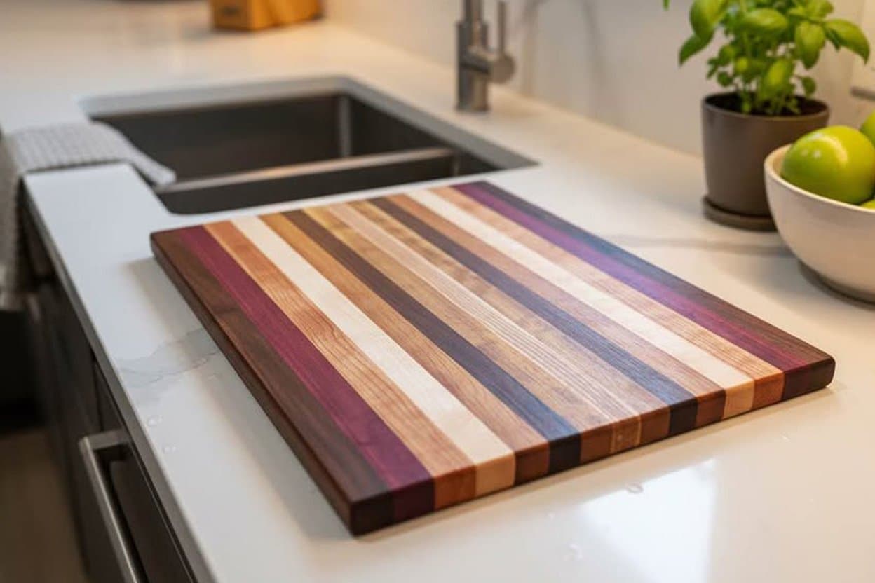Everyday charcuterie and serving paddle with chamfered grip